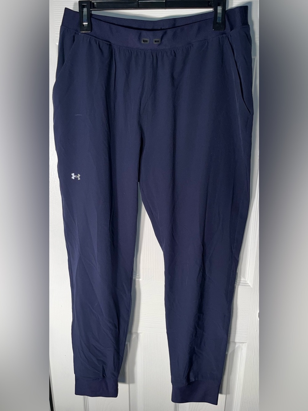 Under Armour Sport Woven Pants Jogger Women’s Large L Blue Heatgear Lightweight